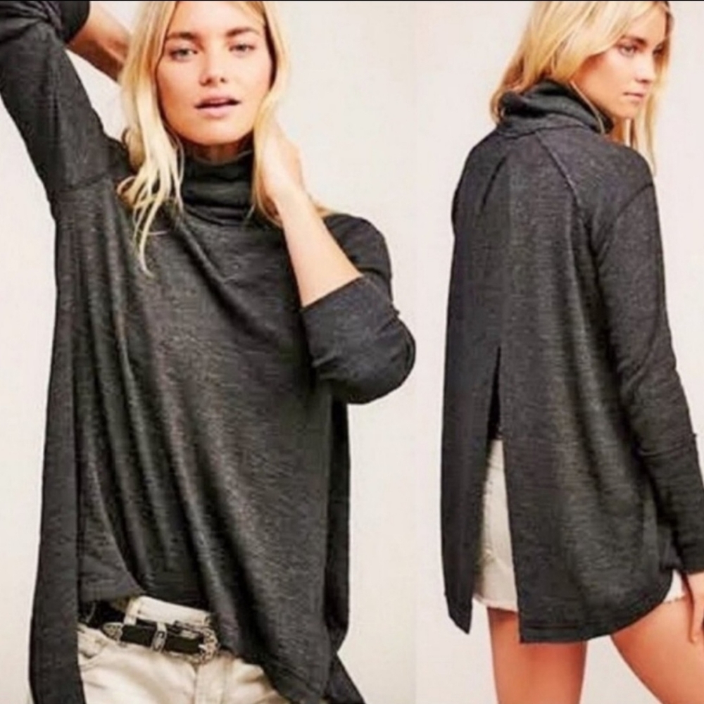 Free People Split Back Turtleneck